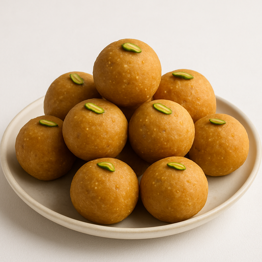 Besan Laddu - 100% Pure Desi Ghee | Classic Indian Mithai | Desi Sweets - 250g