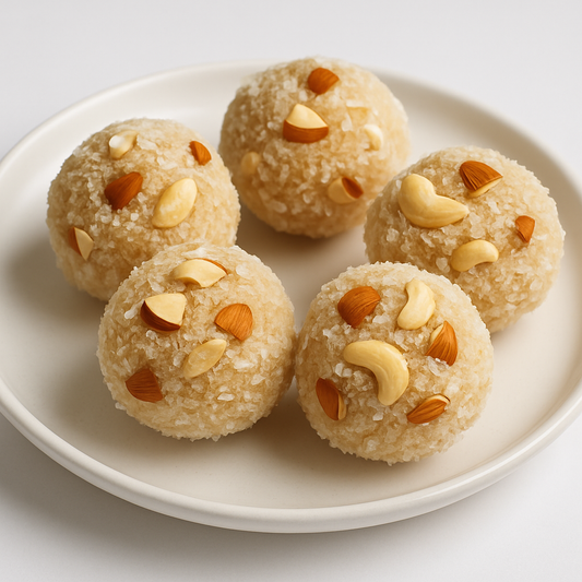 Coconut Dry Fruit Laddu | 100% Pure Desi Ghee | Nariyal ke Laddu | Desi Sweets